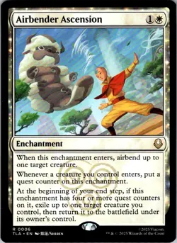 Airbender Ascension 6 Rare Avatar: The Last Airbender Magic: The Gathering NM - Image 1