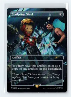 MTG - Sculpting Steel - Secret Lair Drop Marvel 0864 Foil Groot - Image 1