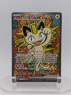 Pokemon Meowth ex 121/088 SIR Perfect Order Full Art Holo NM ENGLISH - Image 1