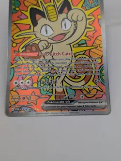 Pokemon Meowth ex 121/088 SIR Perfect Order Full Art Holo NM ENGLISH - Image 3