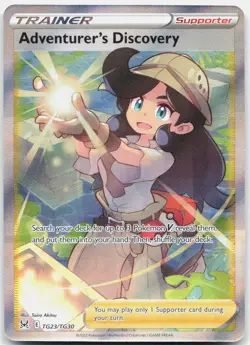 Adventurer's Discovery TG23/TG30 Lost Origin Trainer Gallery Pokemon Holo NM - Image 1