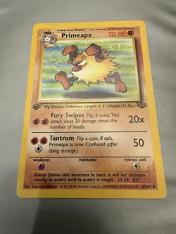 Primeape Jungle Regular Card 43/64 1st Edition Pokemon - Image 1