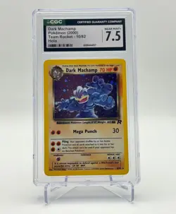 CGC 7.5 Pokemon Team Rocket Dark Machamp #10 Holo Rare - Image 1