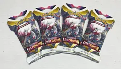 Pokemon TCG Sword and Shield Lost Origin Lot of 4 Sleeved Booster Packs 820650850691 - Image 1
