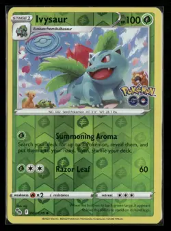 Ivysaur 002/078 Uncommon Pokemon GO Pokemon Reverse Holo Near Mint - Image 1