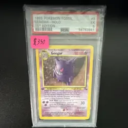 Pokemon 1999 Fossil Gengar Holo 1st Edition 5/62 PSA Graded Card - Image 1