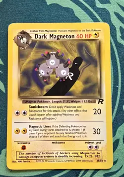 Pokemon Dark Magneton 28/82 Team Rocket 2000 Rare HP/Dented - Image 1