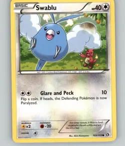 Swablu 103/113 Common Legendary Treasures Pokemon Near Mint NM - Image 1