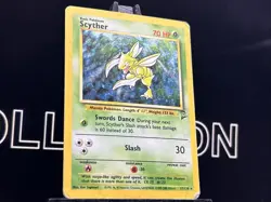 Pokemon TCG Card English Base Set 2 Scyther 17/130 Holo Rare SWIRL HP - Image 4