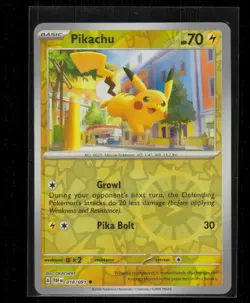 Pikachu 018/091 Paldean Fates Common Reverse Holo Near Mint - Image 1