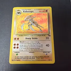 Kabutops (24) 24/62 Fossil Rare Unlimited Pokemon TCG Holo - Image 1