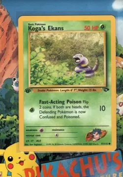 Pokemon TCG Koga's Ekans 77/132 Gym Challenge 1st Edition Non-Holo NM - Image 1