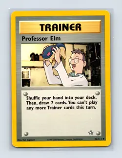 Professor Elm 96/111 Uncommon Neo Genesis Pokemon Unlimited Lightly Played - Image 1