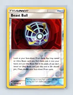 Beast Ball 125/168 Uncommon Celestial Storm Pokemon Reverse Holo Lightly Played - Image 1