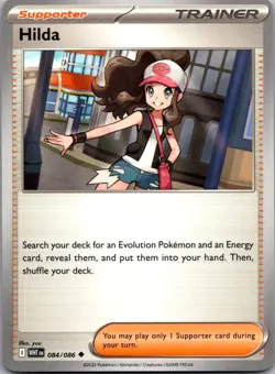 Hilda 084/086 Uncommon White Flare Pokemon Near Mint - Image 1