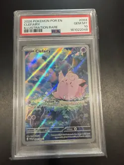 Pokemon TCG Clefairy 094/088 Illustration Rare Holo Me03: Perfect Order PSA 10 - Image 1