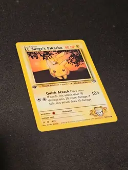 Pokemon TCG Lt. Surge's Pikachu 84 Gym Challenge 1st ed Near Mint (non-holo) - Image 2