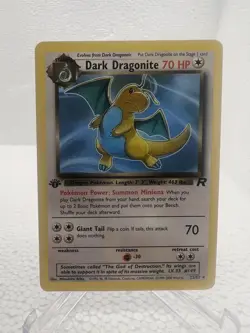 Pokemon TCG Team Rocket Set Dark Dragonite 22/82 Rare NON-HOLO 1st Edition NM - Image 1