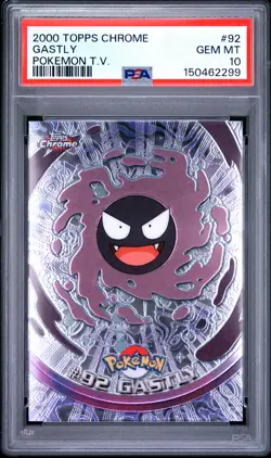 2000 Topps Chrome Pokemon T.V. #92 Gastly Pokemon T.V. PSA 10 - Image 1