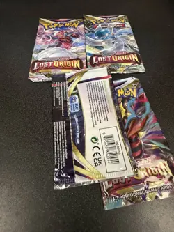 Pokemon Sword & Shield Lost Origin Booster Packs Lot of 4 Sealed - Image 3