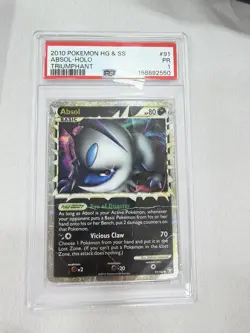 Absol Prime 91/102 Triumphant Holo Ultra Rare PSA 1 English Pokemon TCG - Image 1
