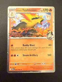 Ethan's Typhlosion #034 (Prerelease) Stamped Promo - Pokemon TCG Destined Rivals - Image 2