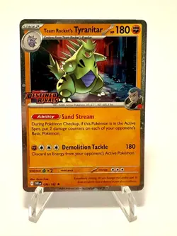 Team Rocket's Tyranitar #096 (Prerelease) Promo - Pokemon TCG Destined Rivals - Image 1