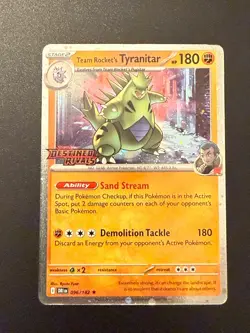 Team Rocket's Tyranitar #096 (Prerelease) Promo - Pokemon TCG Destined Rivals - Image 2