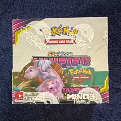 Pokemon TCG Sun & Moon Unified Minds Booster Box, English, 36 Packs 2019 - Image 1