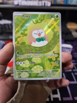 Pokemon Rowlet Illustration Rare Full Art Near Mint Perfect Order 090/088. - Image 1