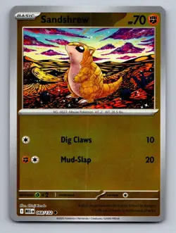 Sandshrew 068/132 Common Mega Evolution Pokemon Near Mint Reverse Holo - Image 1