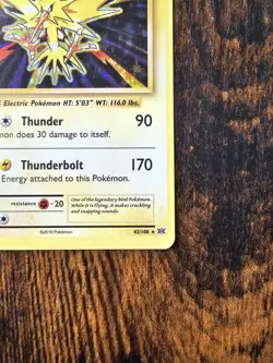 Pokemon TCG Zapdos 42/108 Evolutions Holo Rare English Near Mint - Image 5