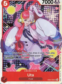 ONE PIECE Uta (003) #EB03-003 Foil Extra Booster: One Piece Heroines Edition NM - Image 3