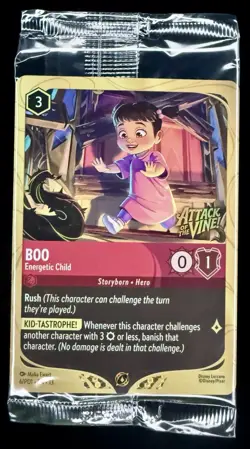 Disney Lorcana Boo Energetic Child Promo Attack Of The Vine 6/PD1 Sealed - Image 1