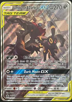 Umbreon and Darkrai GX Tag Team Black Star card Promo SM241 ( Nm/LP) - Image 1