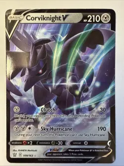 Corviknight V 109/163 Full Art 2021 Pokemon Battle Styles Holo Rare Card NM - Image 1