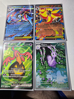 Pokemon TCG 4-Card Holo Lot: Mega Greninja EX, Mega Pyroar EX - Image 1