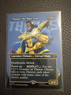 MTG Thanos, the Mad Titan 0376 Borderless Mythic Marvel Super Heroes Non Foil NM - Image 1