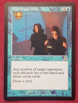 Magic The Gathering ONSLAUGHT WHEEL AND DEAL blue card MTG - Image 1