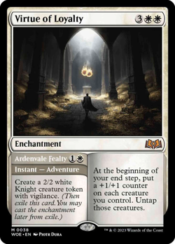Virtue of Loyalty - NM (MTG Wilds of Eldraine 038) - Image 1
