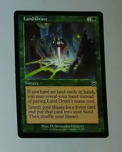 Magic the Gathering * MTG * 1 x Land Grant* * Mercadian Masques * MP - Image 1