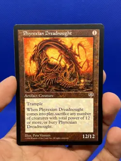 VTG Magic the Gathering Mirage Phyrexian Dreadnought Regular Rare LP/MP - Image 2