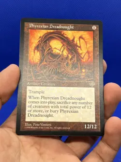 VTG Magic the Gathering Mirage Phyrexian Dreadnought Regular Rare LP/MP - Image 3