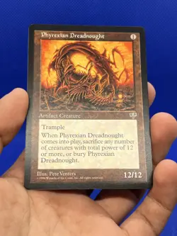 VTG Magic the Gathering Mirage Phyrexian Dreadnought Regular Rare LP/MP - Image 4
