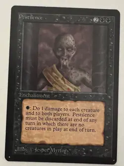 Magic the Gathering MTG Beta Pestilence NM- (Beta Bob) - Image 1