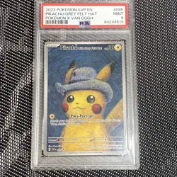 Pokemon Pikachu with Grey Felt Hat SVP #85 EN PSA 9 Pokemon x Van Gogh - Image 1