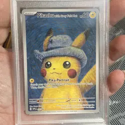 Pokemon Pikachu with Grey Felt Hat SVP #85 EN PSA 9 Pokemon x Van Gogh - Image 5
