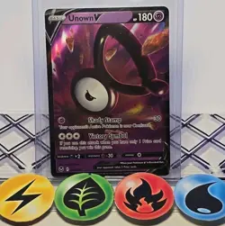 Pokemon TCG Unown V 65/195 Silver Tempest Full Art 2022 NM - Image 1