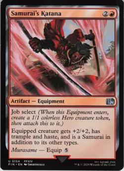 Samurai's Katana U FINAL FANTASY 154 NM Foil MTG - Image 1