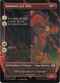Summon: G.F. Ifrit (Borderless) C FINAL FANTASY 369 NM Normal MTG - Image 1